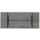 havebord med glastop 190x80x74 cm polyrattan beige