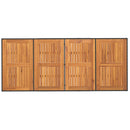 havebord med top i akacietræ 190x80x74 cm polyrattan sort