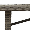 havebord med top i akacietræ 190x80x74 cm polyrattan grå