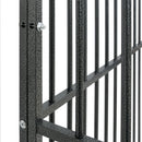hundegård 12 paneler galvaniseret stål sort