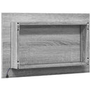 LED-badeværelsesspejl 60x8,5x38 cm konstrueret træ grå sonoma