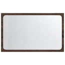 badeværelsesspejl m. LED 60x8,5x38 cm konstrueret træ brunt eg