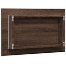 badeværelsesspejl m. LED 60x8,5x38 cm konstrueret træ brunt eg