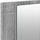 badeværelsesskab m. spejl og LED-lys 100x12x45 cm grå sonoma-eg