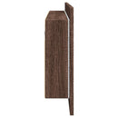 badeværelsesskab m. spejl og LED-lys 100x12x45 cm brun eg