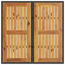 havebord med akacietop 80x80x75 cm polyrattan sort