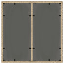 havebord med glastop 90x90x75 cm polyrattan beige
