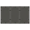 havebord med glastop 150x90x75 cm polyrattan sort