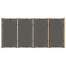 havebord med glastop 190x90x75 cm polyrattan beige