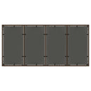 havebord med glastop 190x90x75 cm polyrattan brun