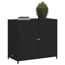 opbevaringsskab til haven 83x45x76 cm polyrattan sort