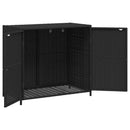 opbevaringsskab til haven 83x45x76 cm polyrattan sort