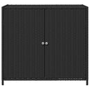 opbevaringsskab til haven 83x45x76 cm polyrattan sort