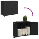 opbevaringsskab til haven 83x45x76 cm polyrattan sort