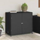 opbevaringsskab til haven 83x45x76 cm polyrattan sort