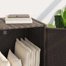 opbevaringsskab til haven 83x45x76 cm polyrattan brun