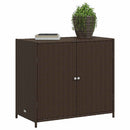 opbevaringsskab til haven 83x45x76 cm polyrattan brun