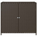 opbevaringsskab til haven 83x45x76 cm polyrattan brun