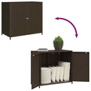 opbevaringsskab til haven 83x45x76 cm polyrattan brun