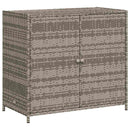 opbevaringsskab til haven 83x45x76 cm polyrattan grå