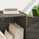 opbevaringsskab til haven 83x45x76 cm polyrattan grå