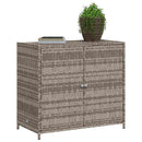opbevaringsskab til haven 83x45x76 cm polyrattan grå
