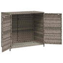 opbevaringsskab til haven 83x45x76 cm polyrattan grå