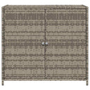 opbevaringsskab til haven 83x45x76 cm polyrattan grå