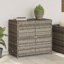 opbevaringsskab til haven 83x45x76 cm polyrattan grå