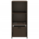 opbevaringsskab til haven 50x55x115 cm polyrattan brun