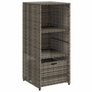 opbevaringsskab til haven 50x55x115 cm polyrattan grå