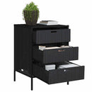 opbevaringsskab til haven 55x59x80 cm polyrattan sort