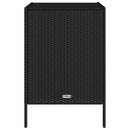 opbevaringsskab til haven 55x59x80 cm polyrattan sort