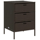 opbevaringsskab til haven 55x59x80 cm polyrattan brun