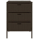 opbevaringsskab til haven 55x59x80 cm polyrattan brun