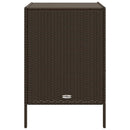opbevaringsskab til haven 55x59x80 cm polyrattan brun