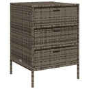 opbevaringsskab til haven 55x59x80 cm polyrattan grå