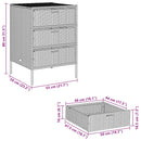 opbevaringsskab til haven 55x59x80 cm polyrattan grå