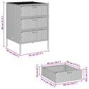 opbevaringsskab til haven 55x59x80 cm polyrattan beige