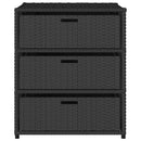 opbevaringsskab til haven 55x59x69 cm polyrattan sort