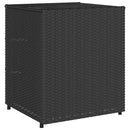 opbevaringsskab til haven 55x59x69 cm polyrattan sort