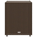 opbevaringsskab til haven 55x59x69 cm polyrattan brun