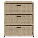 opbevaringsskab til haven 55x59x69 cm polyrattan beige