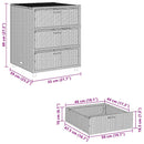 opbevaringsskab til haven 55x59x69 cm polyrattan beige