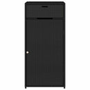 opbevaringsskab til haven 55x55x111 cm polyrattan sort