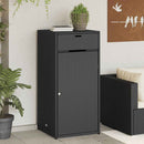 opbevaringsskab til haven 55x55x111 cm polyrattan sort