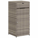 opbevaringsskab til haven 55x55x111 cm polyrattan grå