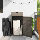 opbevaringsskab til haven 55x55x111 cm polyrattan grå