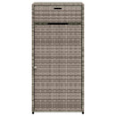 opbevaringsskab til haven 55x55x111 cm polyrattan grå