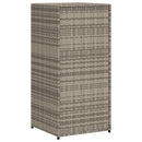 opbevaringsskab til haven 55x55x111 cm polyrattan grå